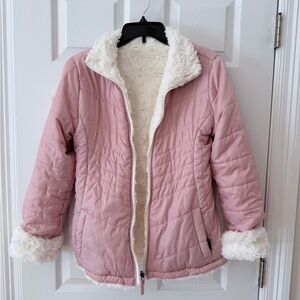 Pink Reversible to Fur Jacket